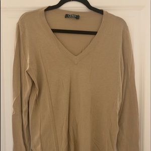 Ralph Lauren - Tan V-Neck Sweater